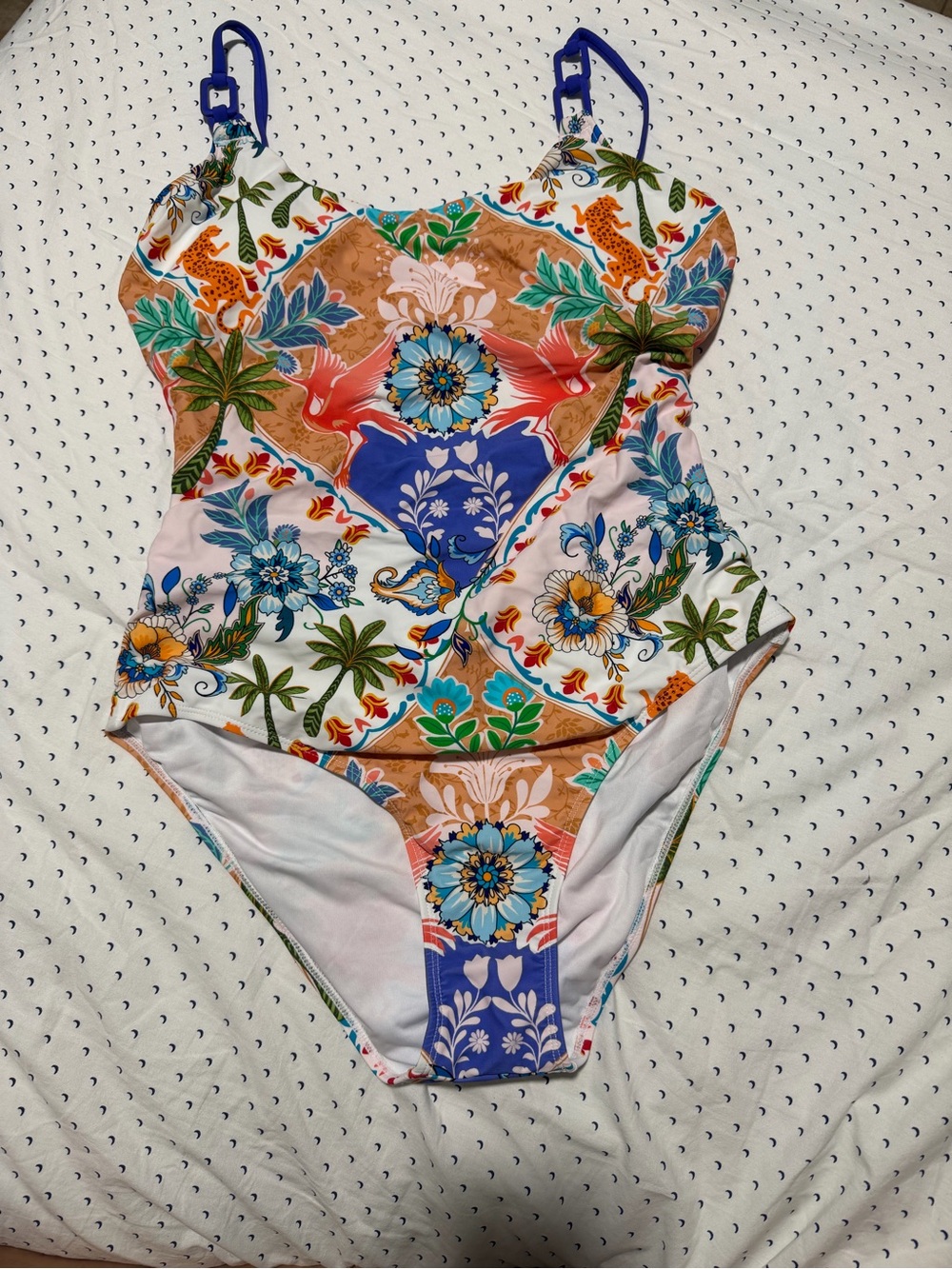 Women’s One-Piece Swimsuit in Multicolor Floral Print
